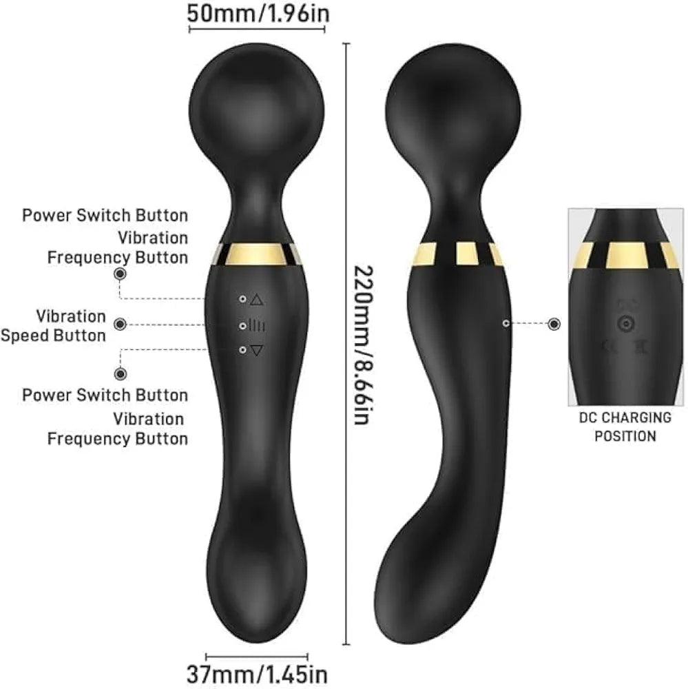 Double vibration body massager