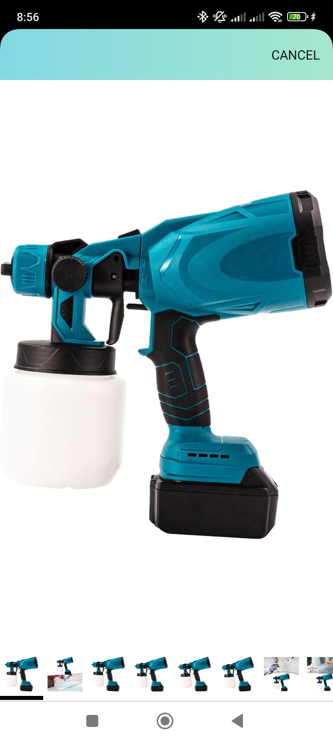 Cordless paint sprayer with Battery