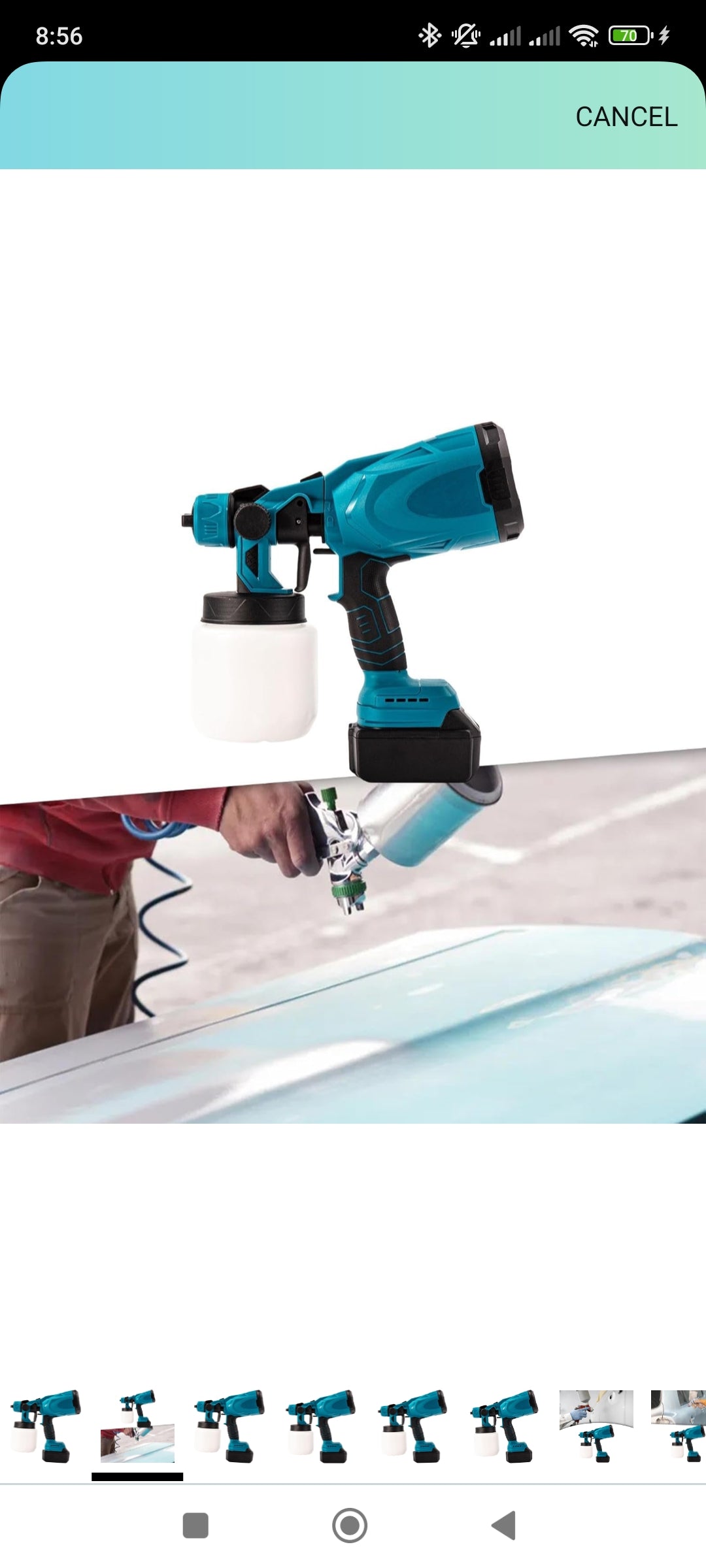 Cordless paint sprayer with Battery