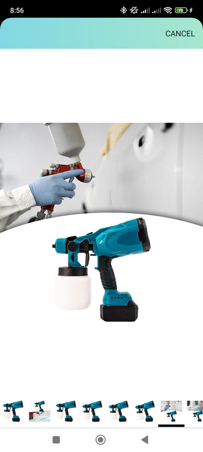 Cordless paint sprayer with Battery