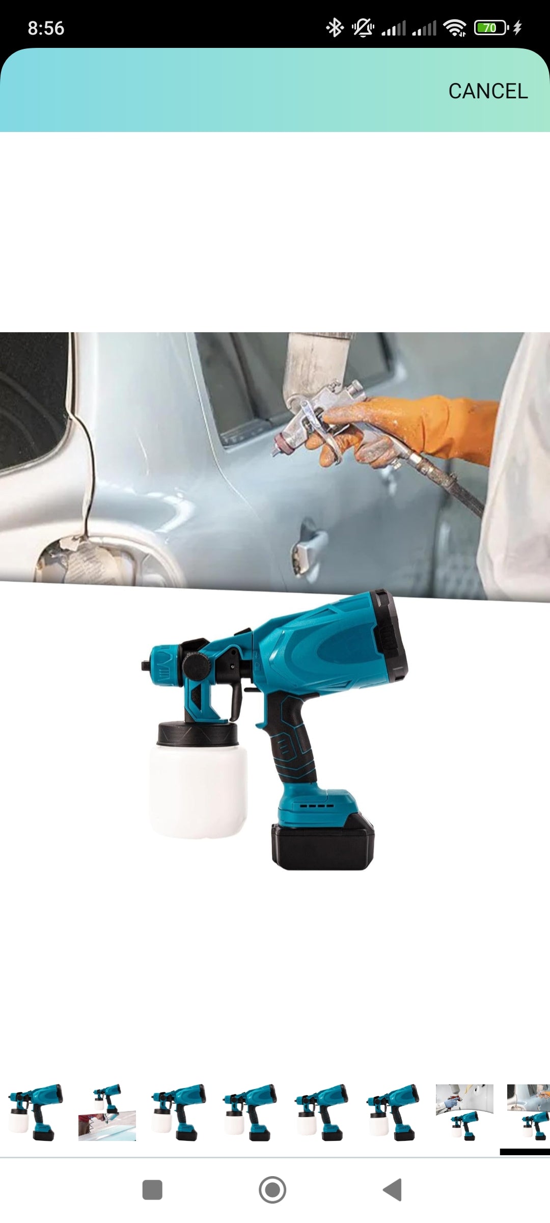 Cordless paint sprayer with Battery